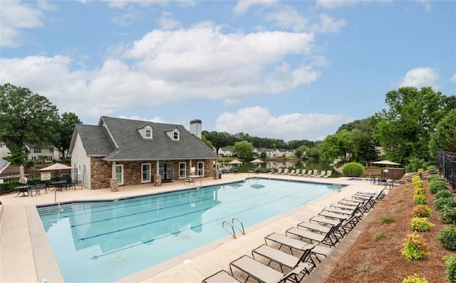 view of pool with a patio