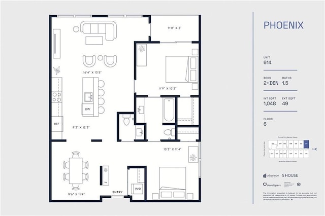 567 Ponce De Leon Ave NE Unit 614, Atlanta, GA 30308 - floor plan / room layout