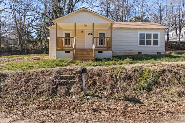 view of front of house with a porch