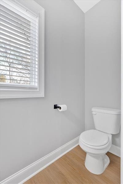 40 Crayton St, Rockmart, GA 30153 - bathroom with toilet and wood finished floors