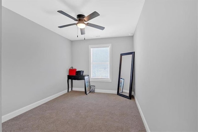 40 Crayton St, Rockmart, GA 30153 - carpeted spare room featuring baseboards and ceiling fan
