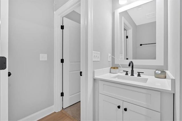 40 Crayton St, Rockmart, GA 30153 - bathroom with vanity and wood finished floors
