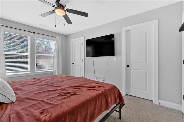 40 Crayton St, Rockmart, GA 30153 - carpeted bedroom with baseboards and a ceiling fan