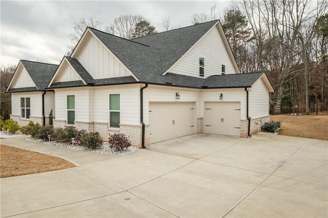 view of property exterior featuring a garage