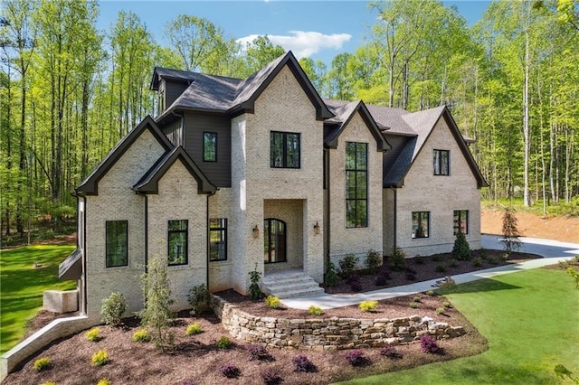 4235 Drew Campground Rd, Alpharetta, GA 30004 - french country inspired facade featuring a front yard
