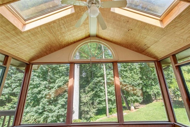 3740 Windy Hill Cir, Gainesville, GA 30504 - unfurnished sunroom with a skylight and vaulted ceiling