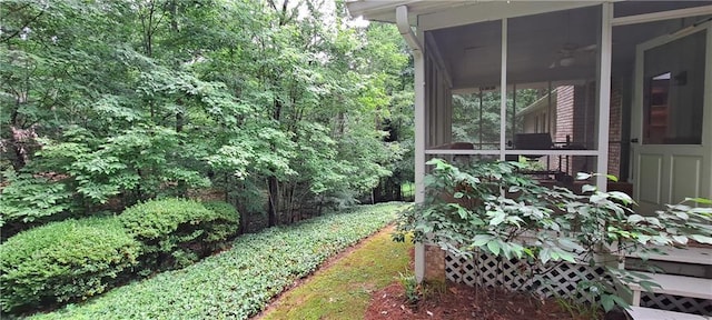 2600 Amberly Dr, Dunwoody, GA 30360 - view of yard featuring a sunroom