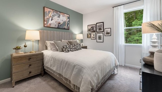 bedroom with carpet floors