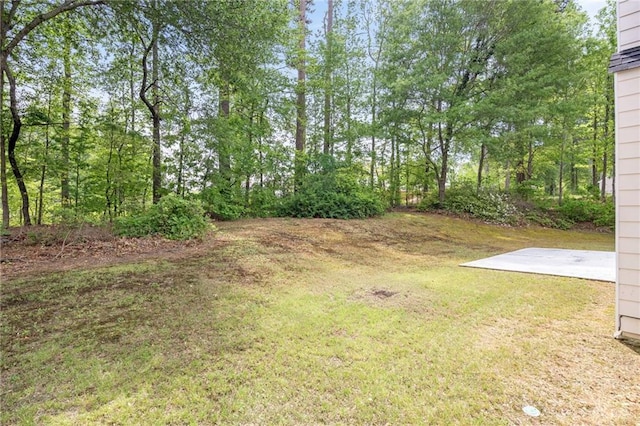 view of yard with a patio area