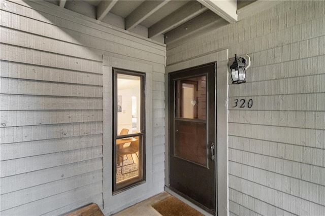 view of doorway to property