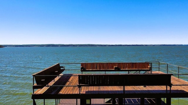 dock featuring a water view