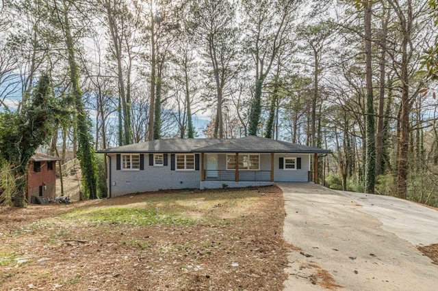 view of ranch-style house