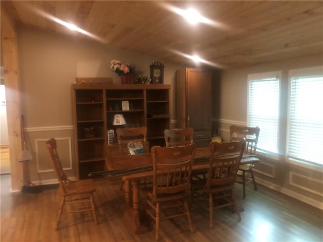 4744 Chickasaw Way SE, Acworth, GA 30102 - dining space featuring wood finished floors and wooden ceiling