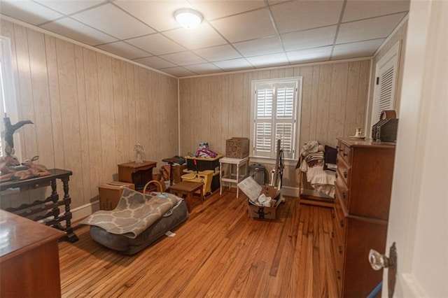 166 Etowah Dr, Cartersville, GA 30120 - sitting room with wooden walls and wood finished floors