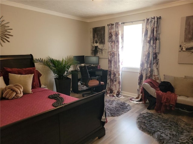 1625 Conley Rd Unit 229, Conley, GA 30288 - bedroom with wood finished floors, ornamental molding, and an office area