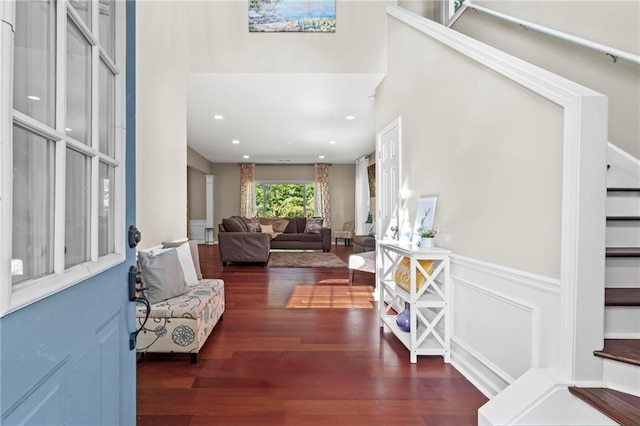 entryway featuring wood finished floors