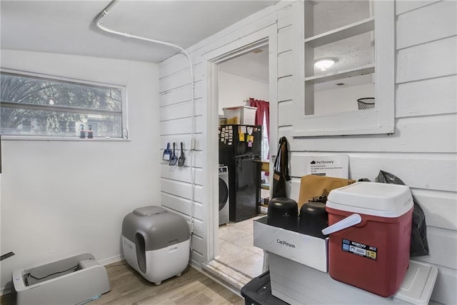 interior space with washer / dryer