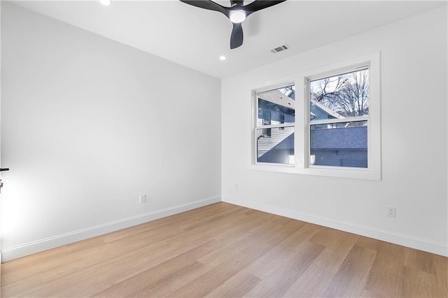 1247 Bridges Ave SW Unit A, Atlanta, GA 30310 - unfurnished room with wood finished floors, baseboards, ceiling fan, and recessed lighting