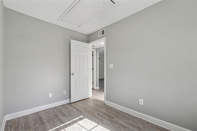 empty room featuring light wood-type flooring