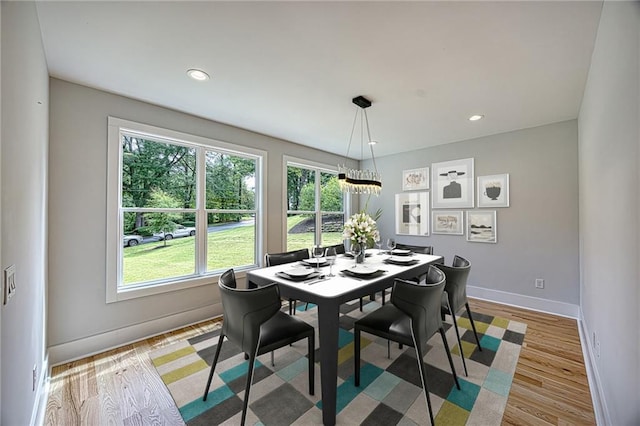 2110 Fairway Cir NE, Brookhaven, GA 30319 - dining room featuring baseboards, light wood-type flooring, and recessed lighting