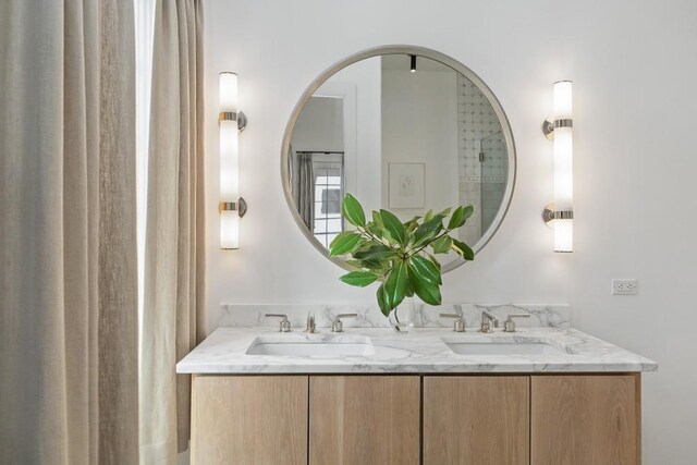 11273 Serenbe Ln, Chattahoochee Hills, GA 30268 - bathroom with dual sinks and large vanity