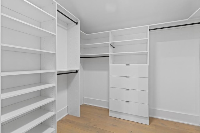 11273 Serenbe Ln, Chattahoochee Hills, GA 30268 - walk in closet featuring light hardwood / wood-style floors