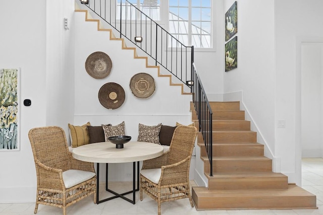11273 Serenbe Ln, Chattahoochee Hills, GA 30268 - dining space featuring light tile floors