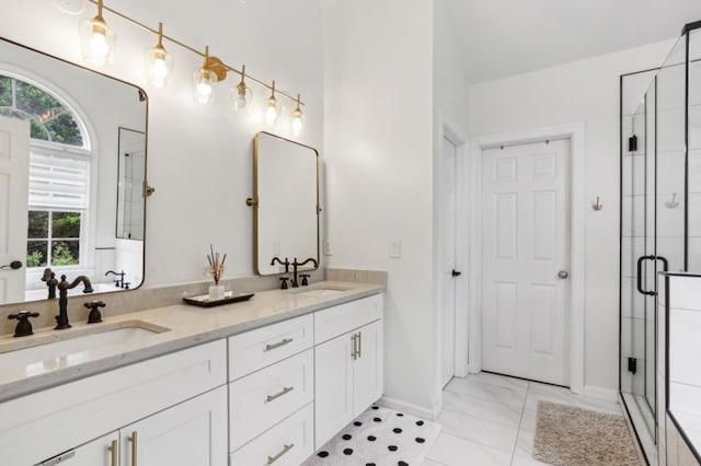 4944 Dovecote Trl, Suwanee, GA 30024 - full bathroom featuring double vanity and a stall shower