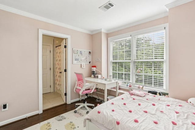 4944 Dovecote Trl, Suwanee, GA 30024 - bedroom with ornamental molding and wood finished floors