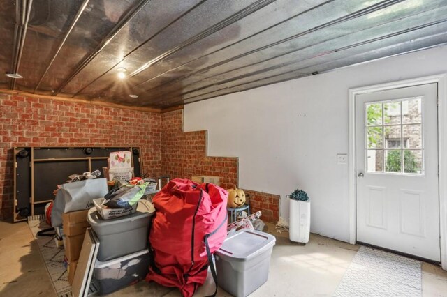 4944 Dovecote Trl, Suwanee, GA 30024 - below grade area featuring brick wall