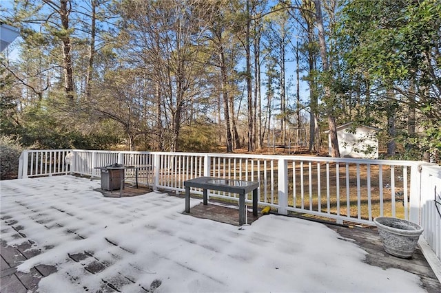 view of patio with a deck