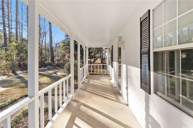 view of patio with a porch