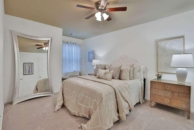 2626 Sardis Chase Ct, Buford, GA 30519 - bedroom with light carpet and ceiling fan