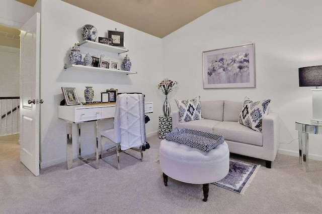 2626 Sardis Chase Ct, Buford, GA 30519 - carpeted office featuring vaulted ceiling and baseboards