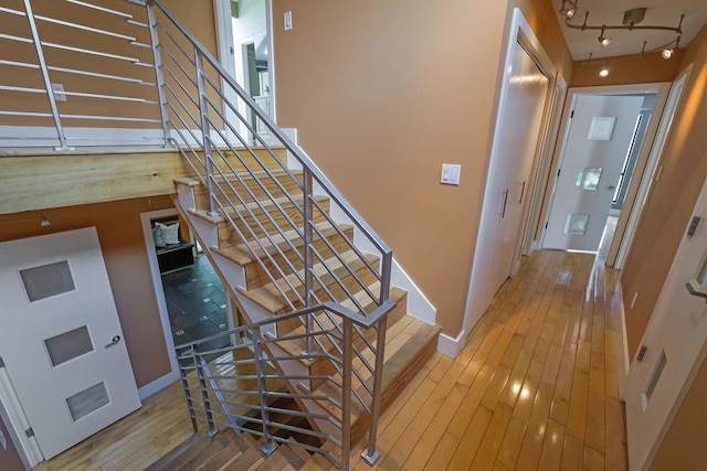 2683 Tritt Springs Trce NE, Marietta, GA 30062 - stairs featuring hardwood / wood-style flooring