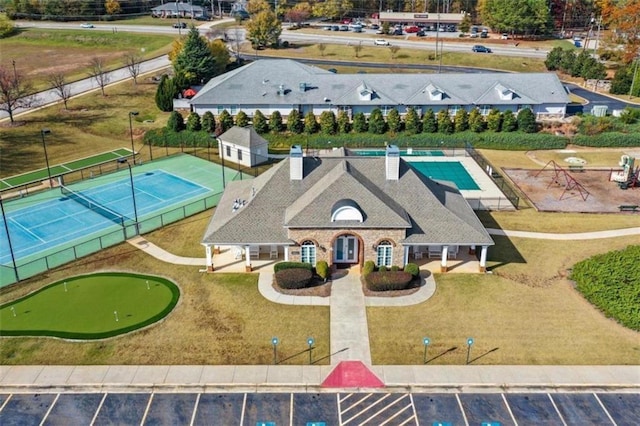 birds eye view of property