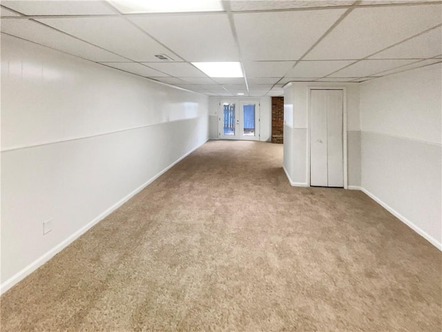 6354 Shannon Pkwy Unit 8B, Union City, GA 30291 - finished below grade area with carpet flooring and a paneled ceiling