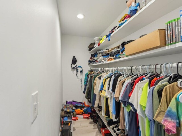 view of walk in closet