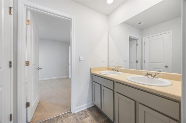 bathroom with vanity