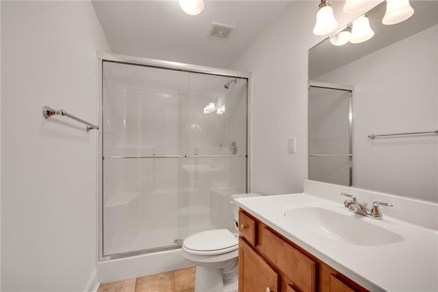 3085 Woodbridge Ln, Canton, GA 30114 - full bath featuring a shower stall, vanity, toilet, and tile patterned floors
