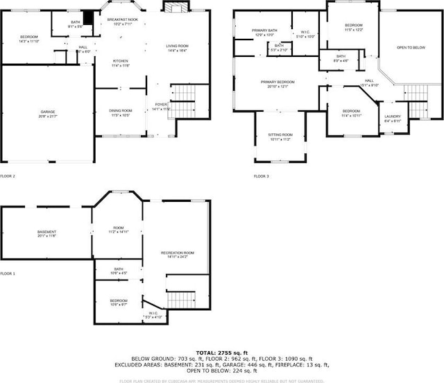 3085 Woodbridge Ln, Canton, GA 30114 - floor plan / room layout