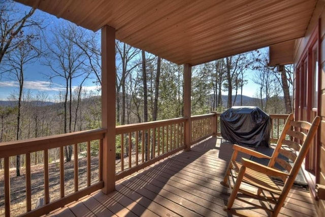 view of wooden deck