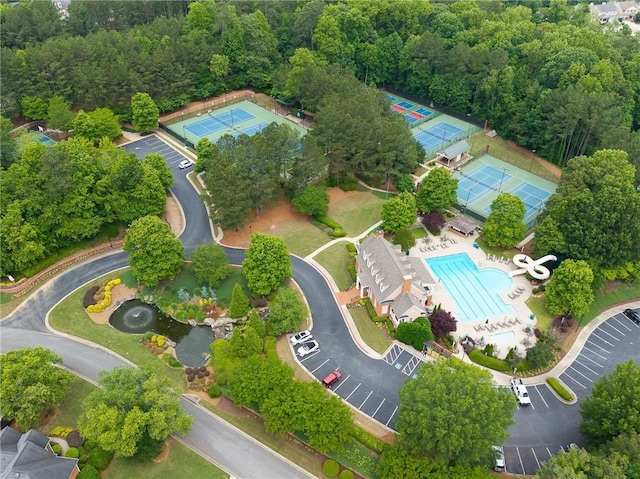 1235 Grand View Dr SE, Smyrna, GA 30126 - aerial view of a pool area