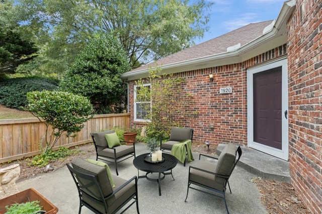 view of patio / terrace featuring outdoor lounge area