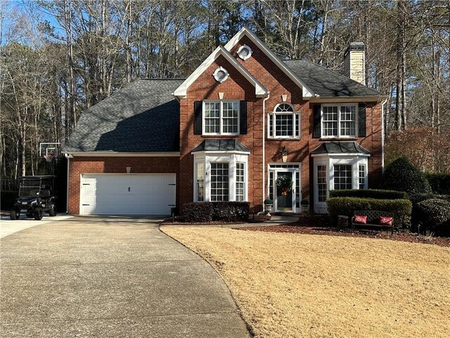 view of front facade featuring a garage