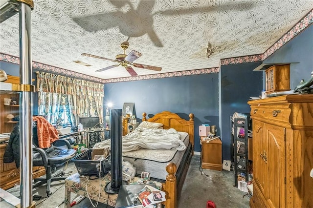 4945 Penscot Way, Stone Mountain, GA 30088 - bedroom with an ornate ceiling and a ceiling fan