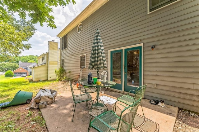 4945 Penscot Way, Stone Mountain, GA 30088 - view of patio featuring french doors