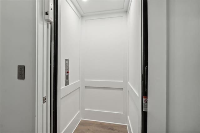 12632 Branyan Cir, Alpharetta, GA 30004 - elevator featuring wood finished floors
