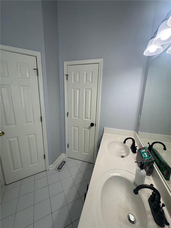 955 Tributary Way, Dacula, GA 30019 - bathroom featuring tile patterned flooring and double vanity