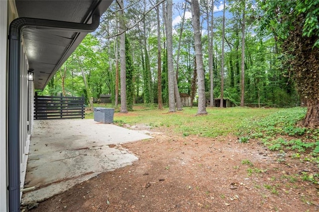 view of yard featuring a patio